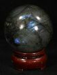 Flashy Labradorite Sphere - Great Color Play #32060-1